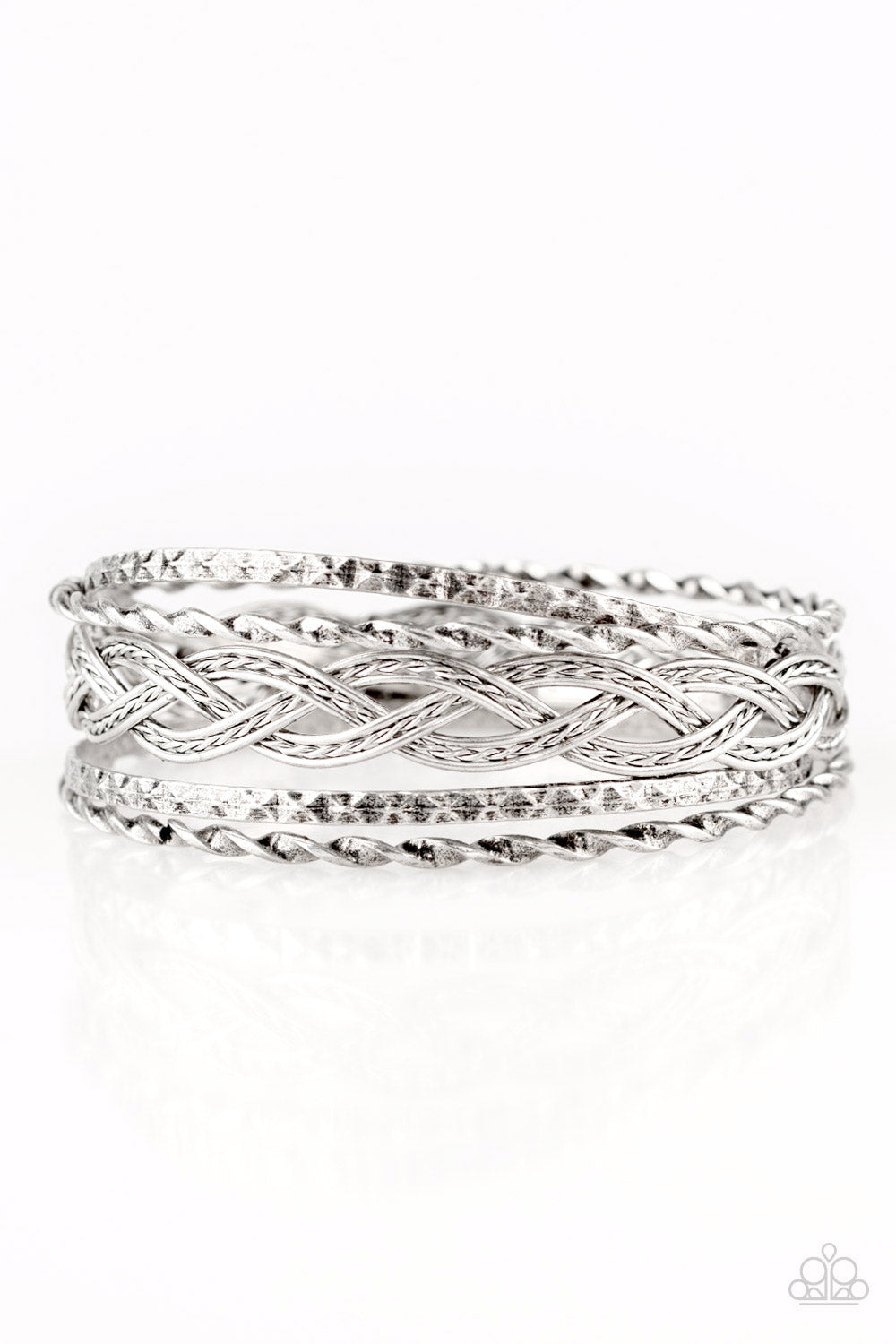 Straight Street - Silver - Paparazzi Bracelets