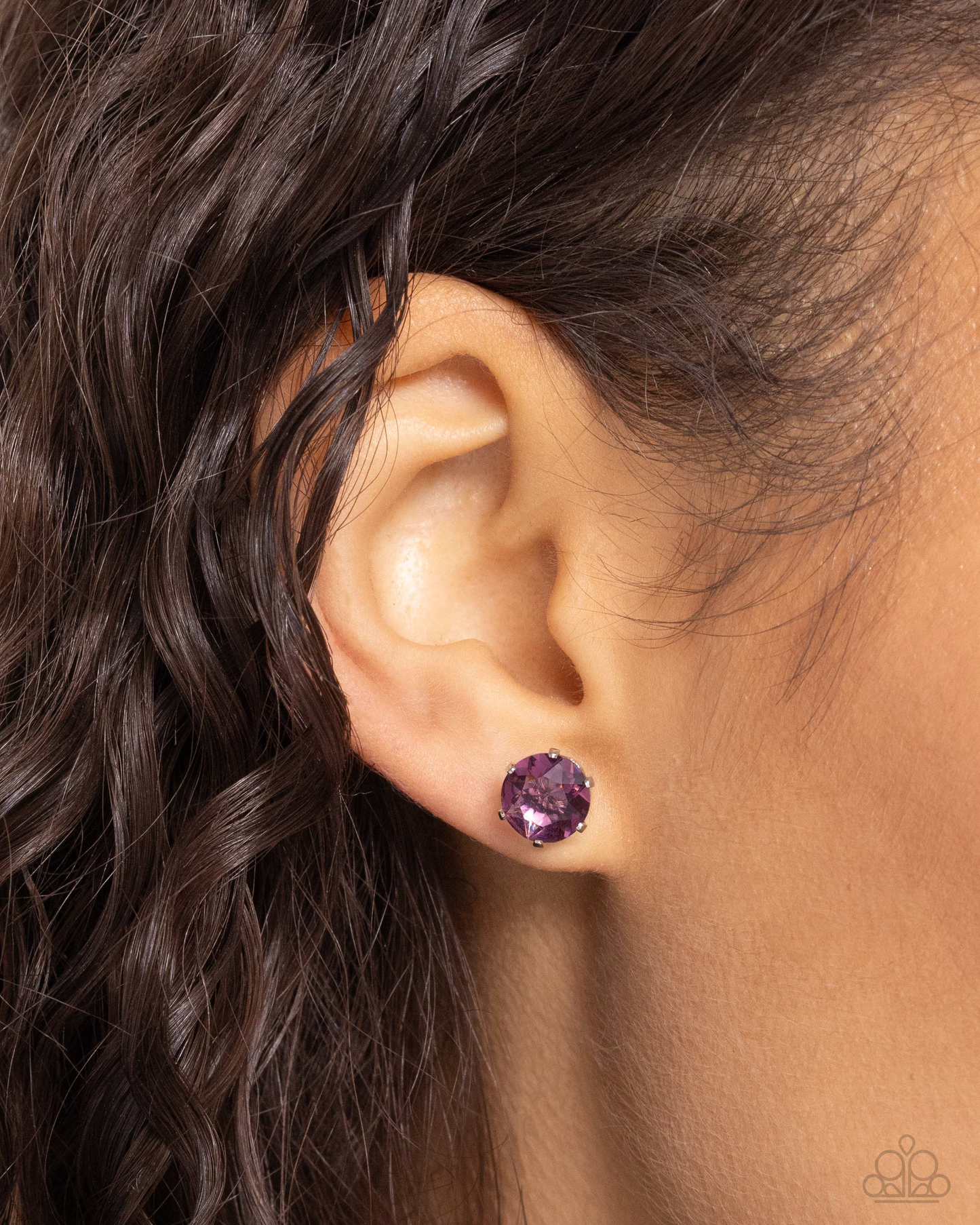Birthstone Beauty - Purple Necklace and Breathtaking Birthstone Purple Post Earring Set (February)