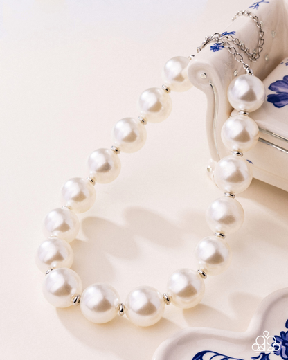 Pronounced Pearls - White - Paparazzi Necklace