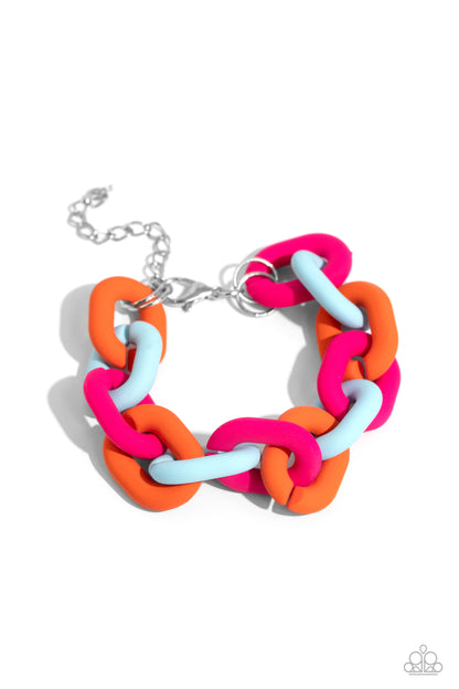 Speed SMILE - Pink Necklace and Go the Extra SMILE - Pink Bracelet Set