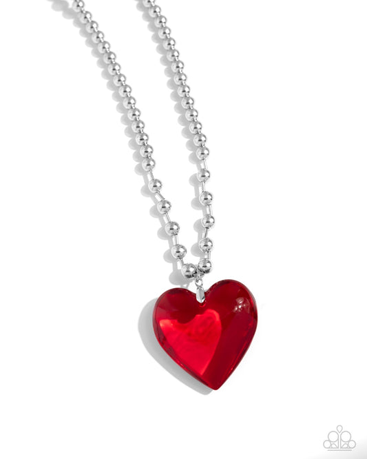 Romantic Residence - Red - Paparazzi Necklace