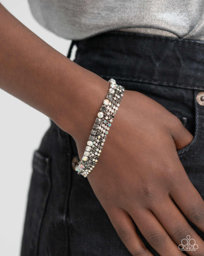 Chic Connection - Silver - Paparazzi Necklace and Serendipitous Strands - Silver Paparazzi Bracelet
