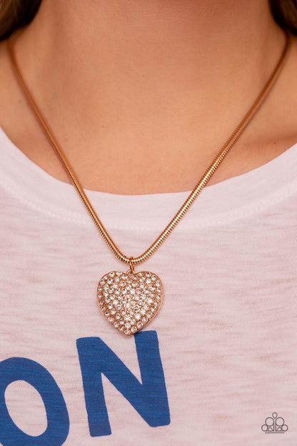 Sequined Sweetheart - Gold Necklace and Suitor Sequence - Gold Bracelet (Exclusive)