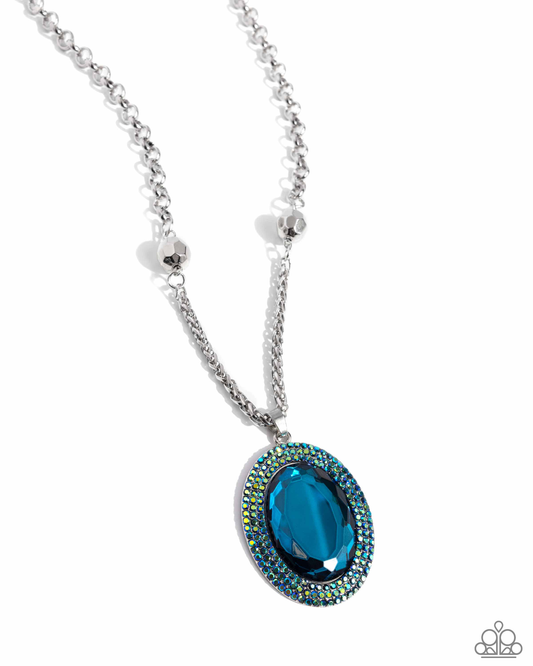 Manufactured Majesty - Blue - Paparazzi Necklace