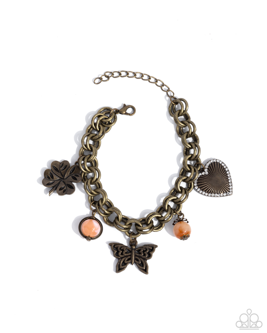 Folklore Frenzy - Brass - Paparazzi Bracelet