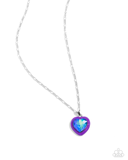 Heartfelt Hope - Purple and Heartfelt Haute - Purple Paparazzi Necklace and Earrings Set