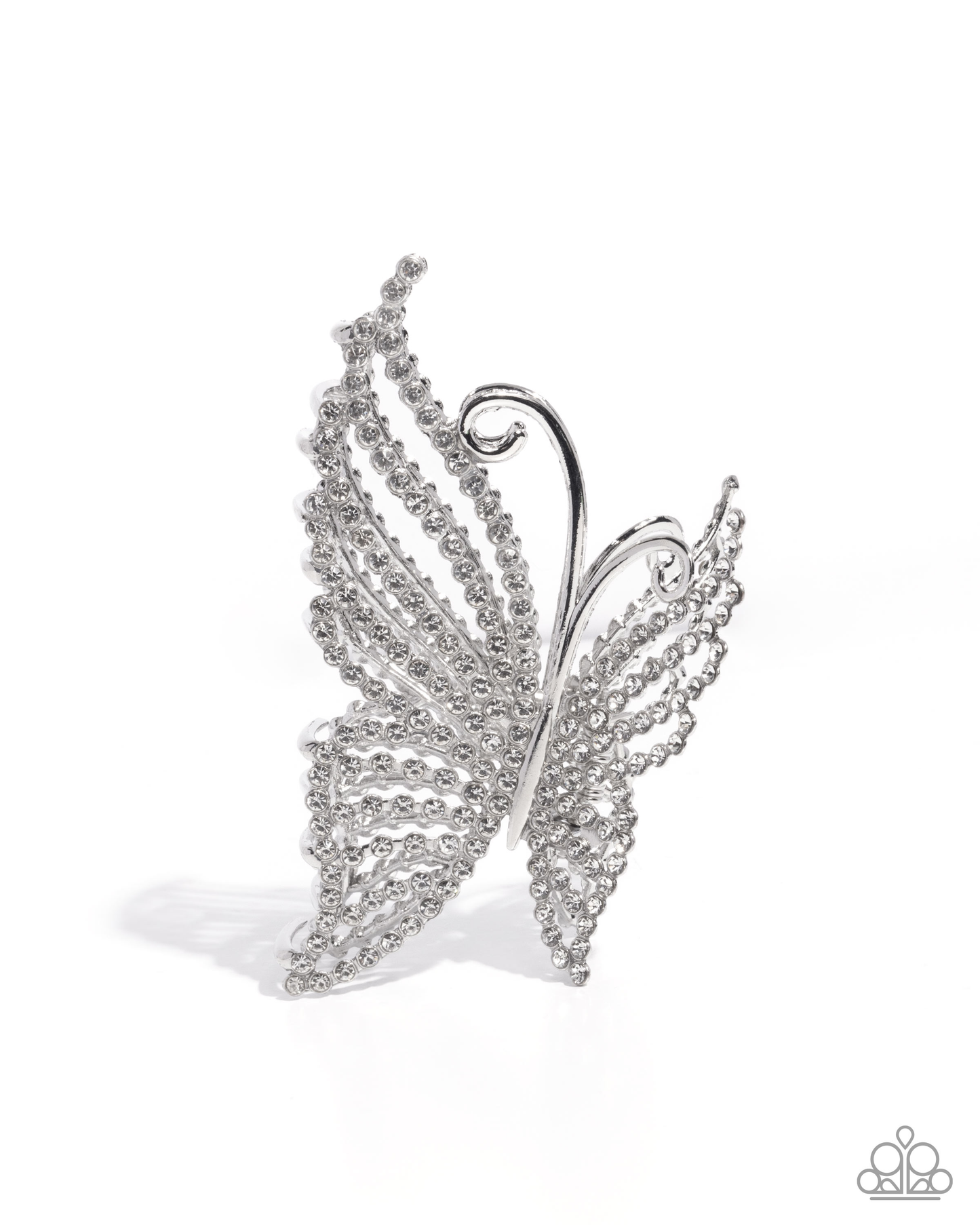 Floating Fanfare - White Hair Clip