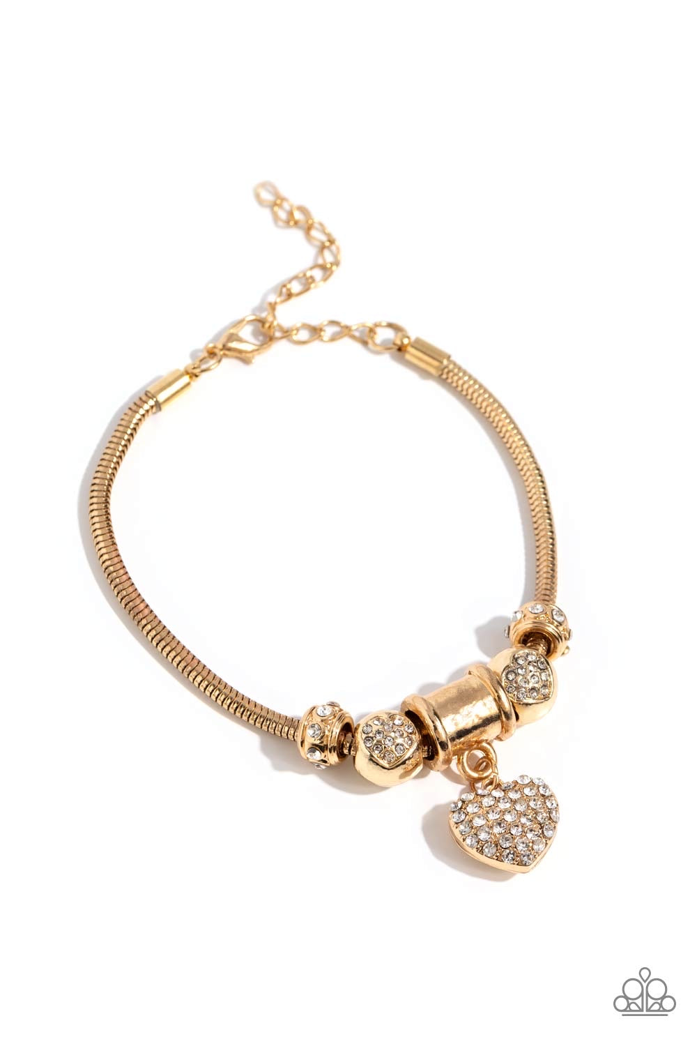 Sequined Sweetheart - Gold Necklace and Suitor Sequence - Gold Bracelet (Exclusive)