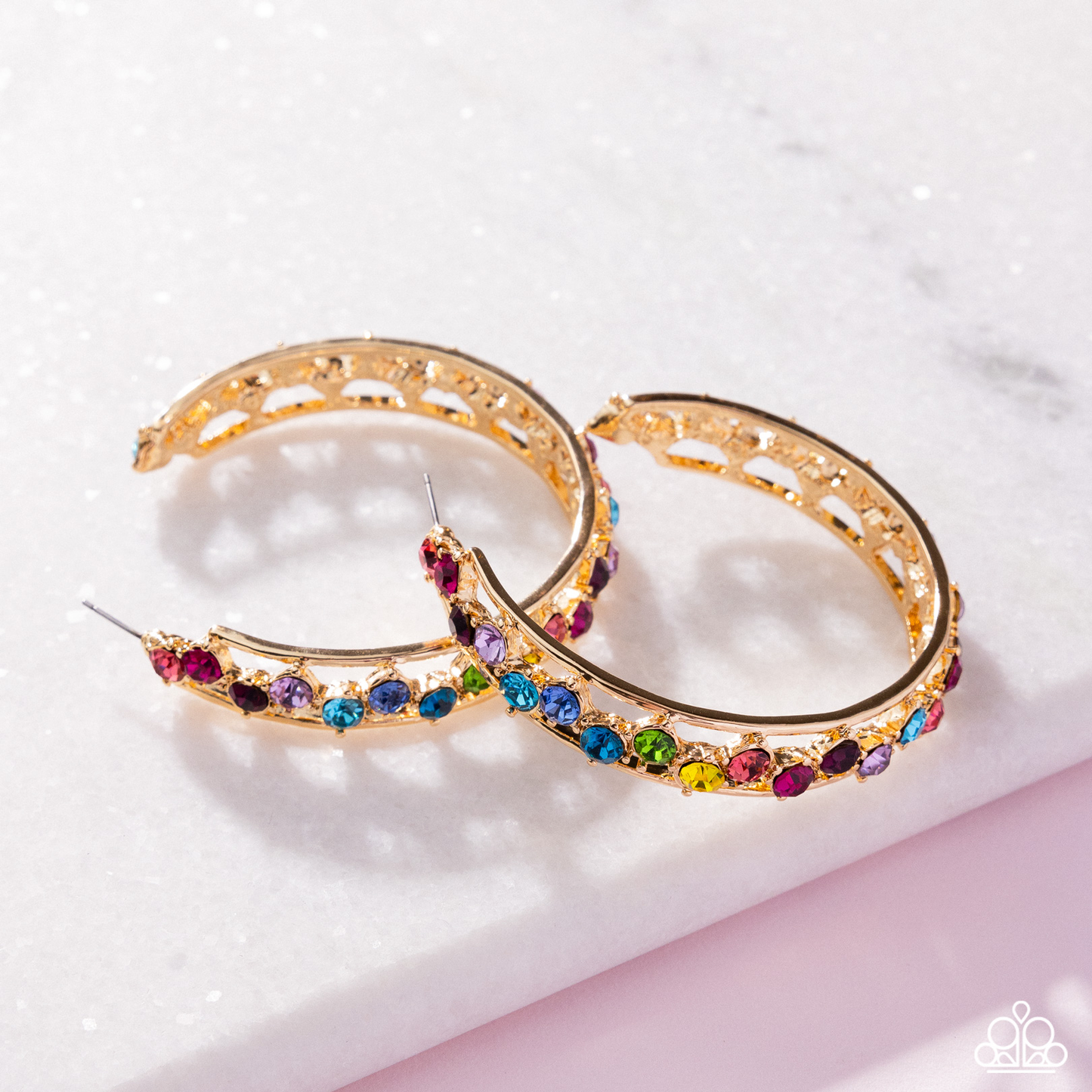 Scattered Sophistication - Multi - Paparazzi Earrings