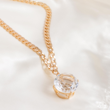 Musings State of Mind - Gold Paparazzi Necklace