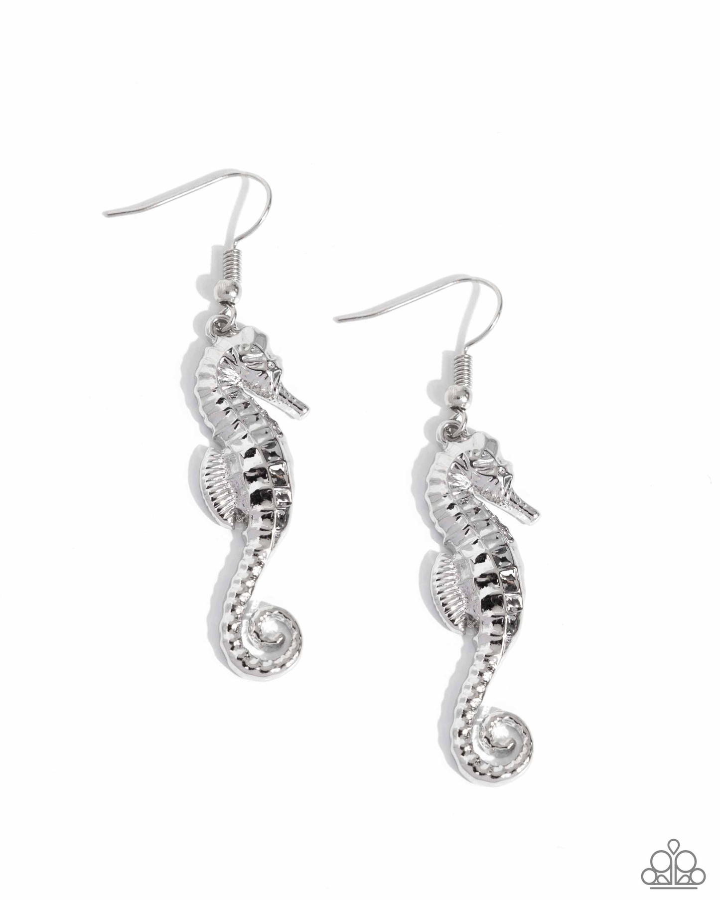Sparkling Seahorse - Silver Necklace and Seahorse Sheen - Silver Earrings Paparazzi Set