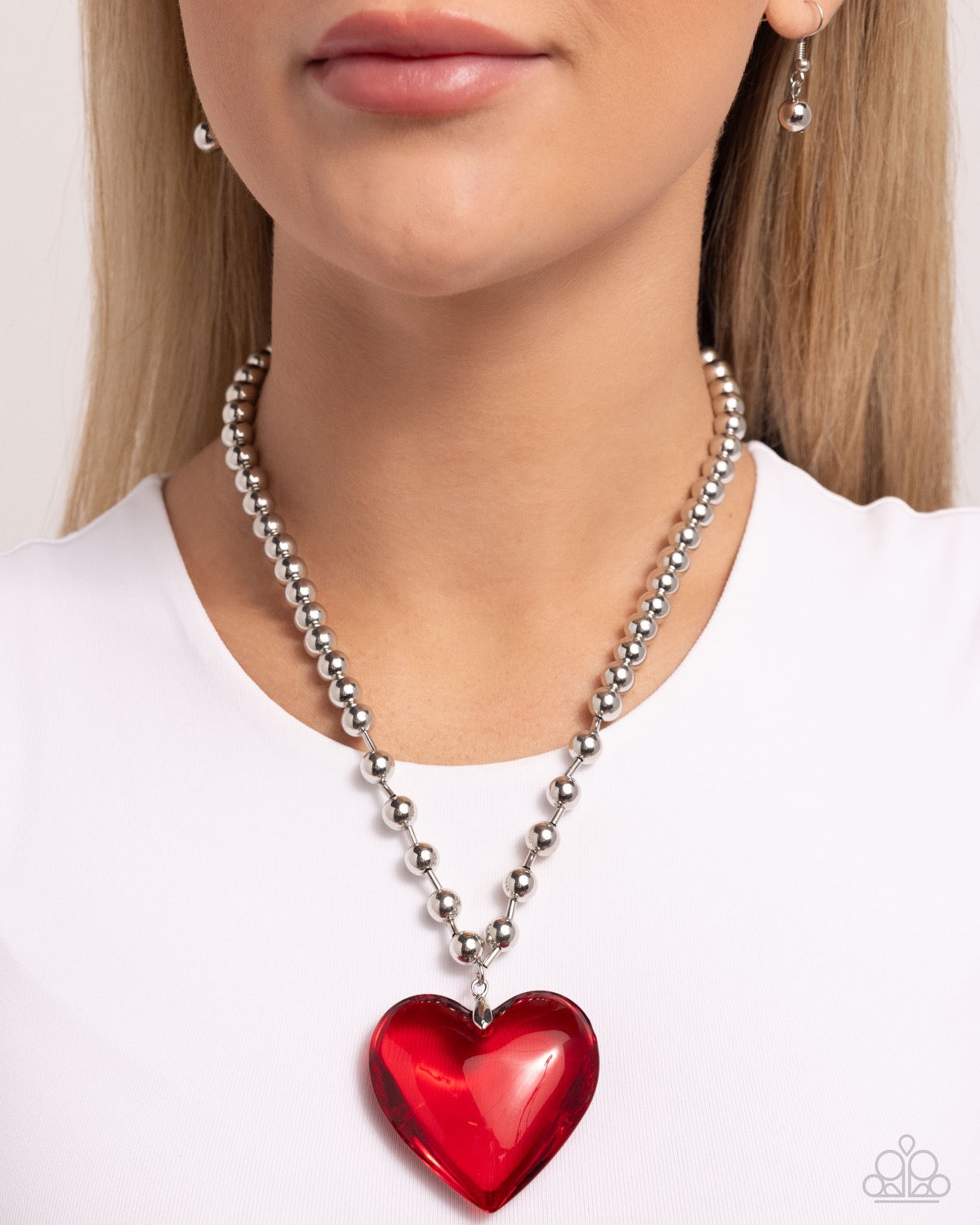 Romantic Residence - Red - Paparazzi Necklace