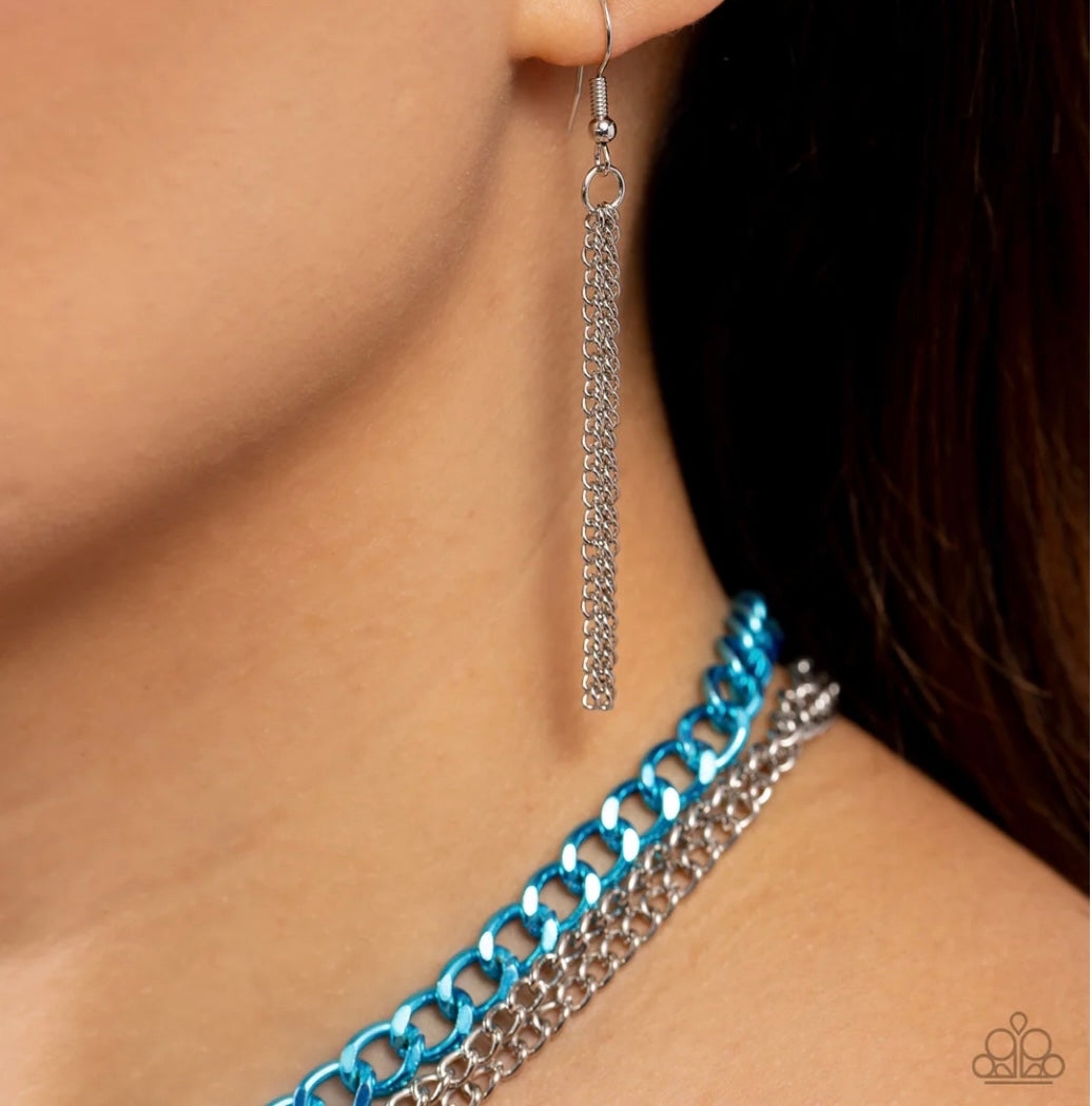 Locked Labor Blue - Paparazzi Necklace