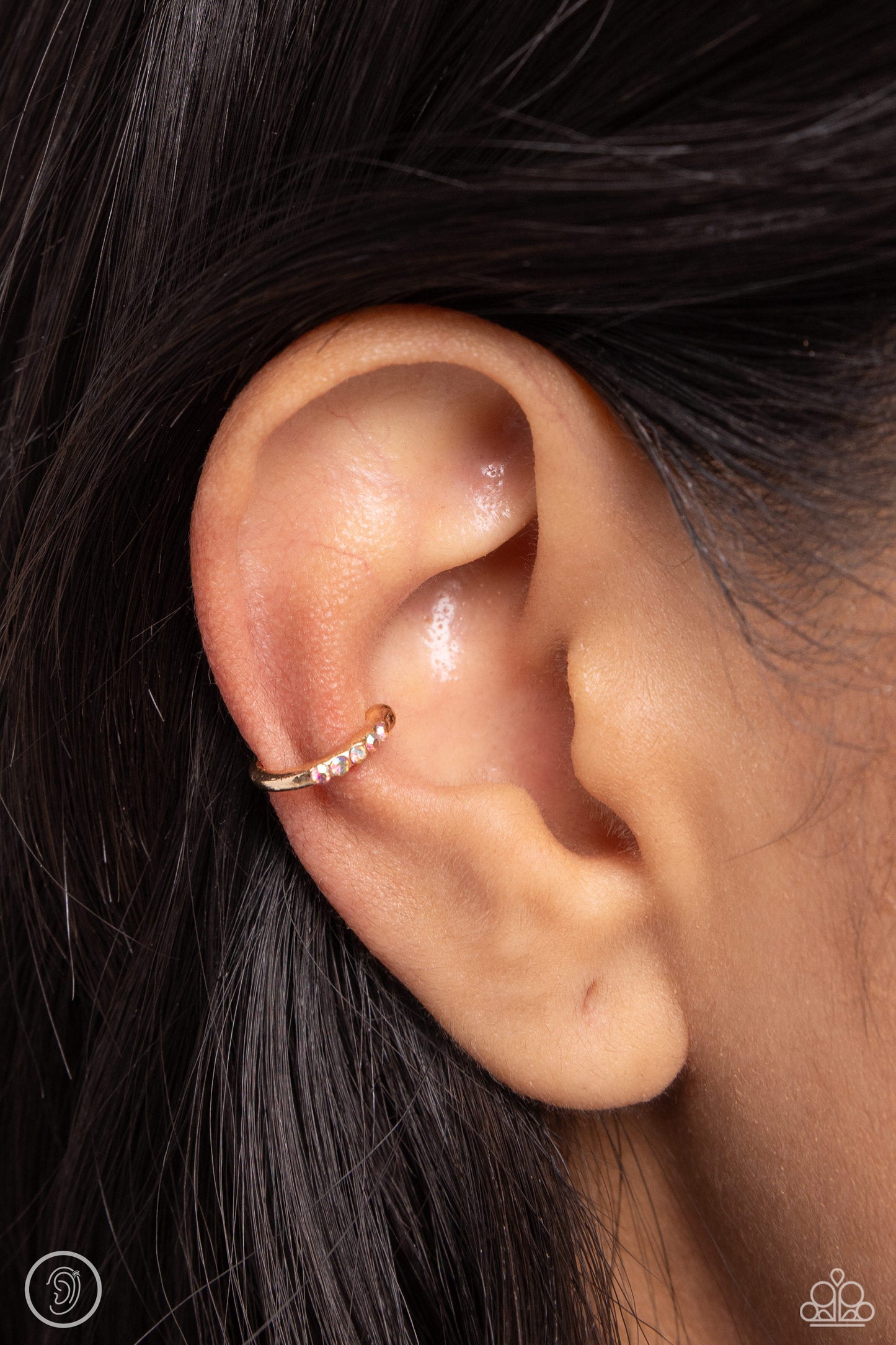 Charming Cuff - Gold - Paparazzi Ear Cuffs