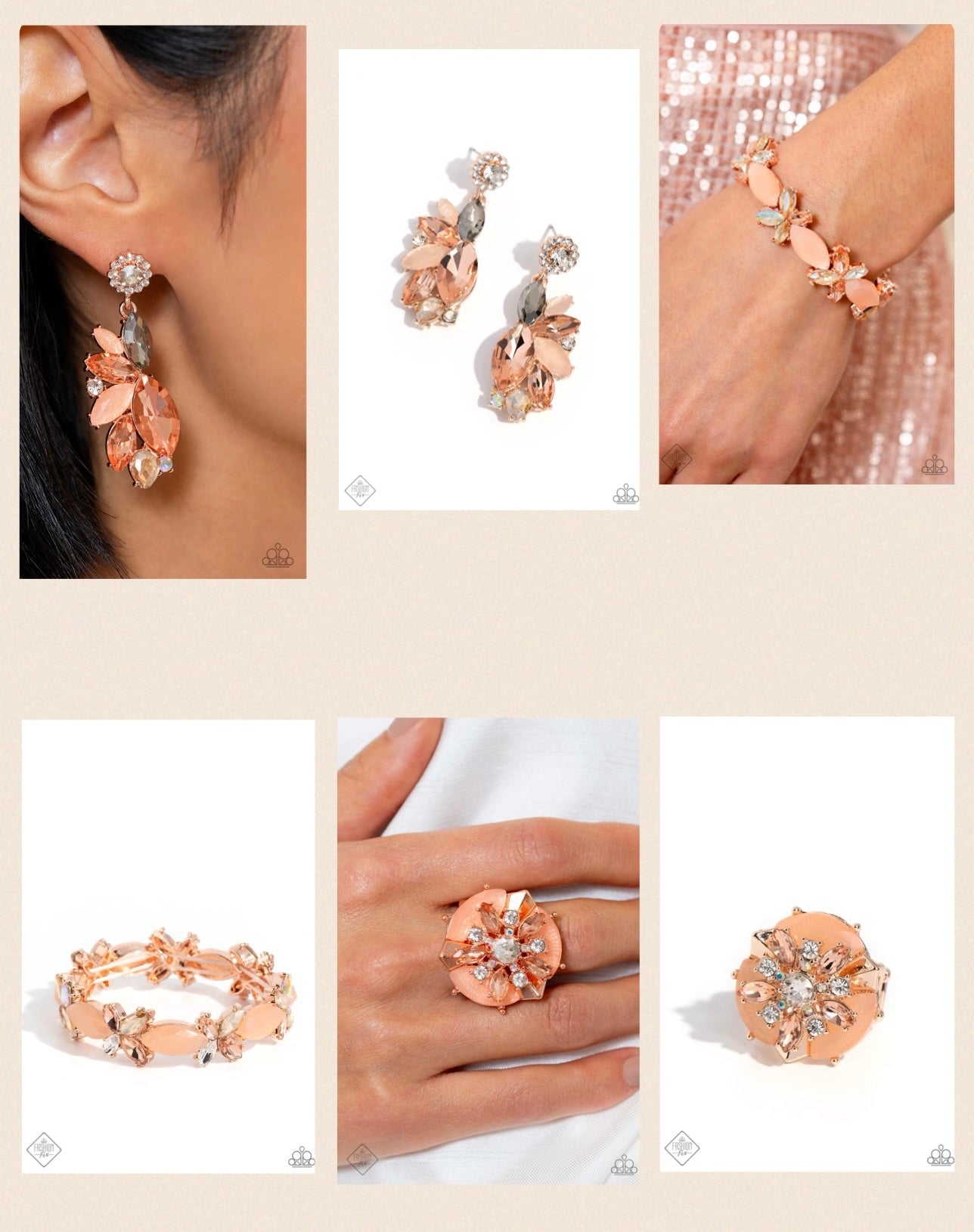Soft Sashay - Rose Gold Earrings, Soft-Hearted Succession - Rose Gold Bracelet and Soft-Hearted Salvage - Rose Gold Ring