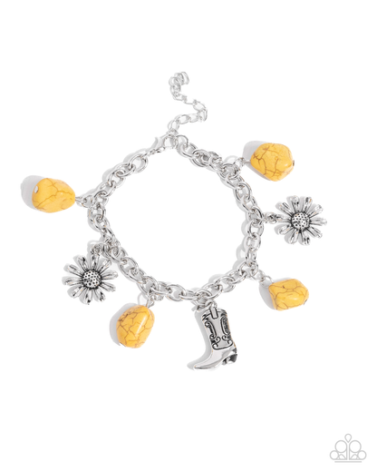 Cowboy Casanova - Yellow and Badlands Beau - Yellow - Paparazzi Bracelet Set