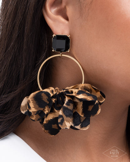 Charming Cheetah - Gold - Paparazzi Earrings