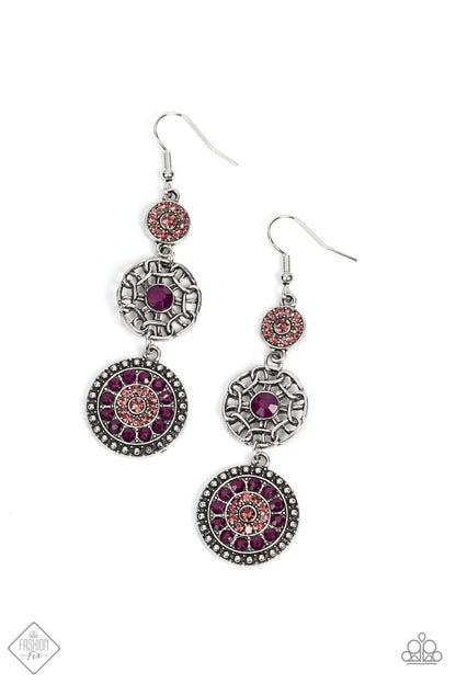 Farmers Market Fashionista - Purple Necklace and Farmhouse Hustle Purple Necklace and Earring Set