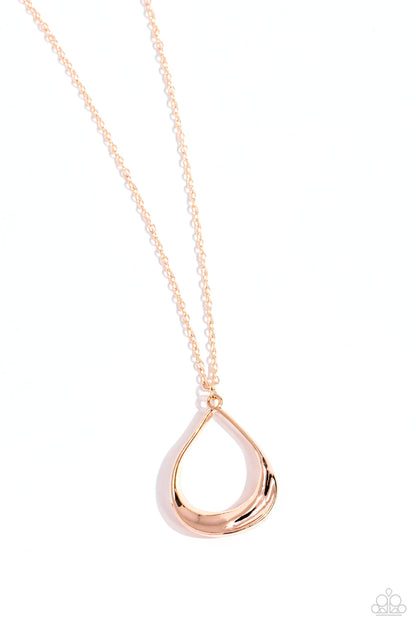 Subtle Season - Rose Gold Necklace and Subtle Solstice - Rose Gold Earring Set
