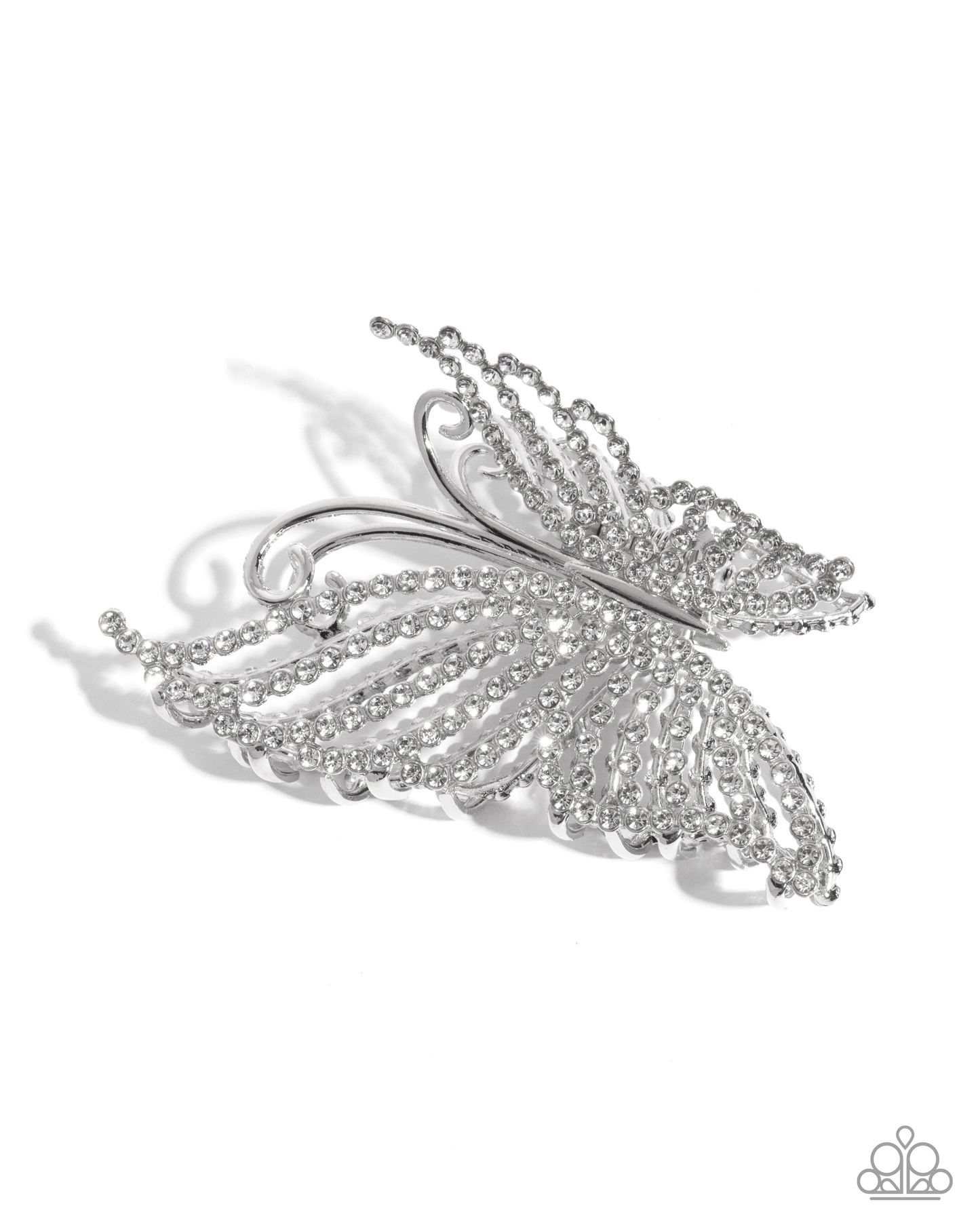 Floating Fanfare - White Hair Clip