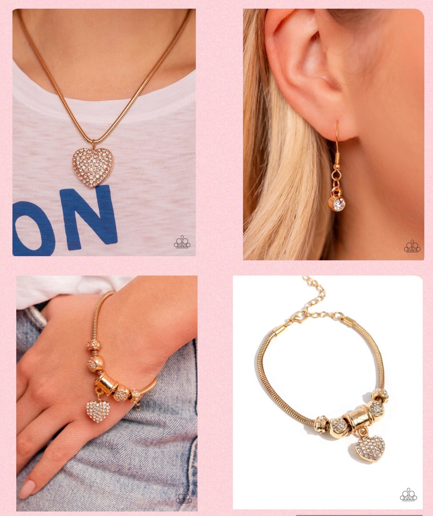 Sequined Sweetheart - Gold Necklace and Suitor Sequence - Gold Bracelet (Exclusive)
