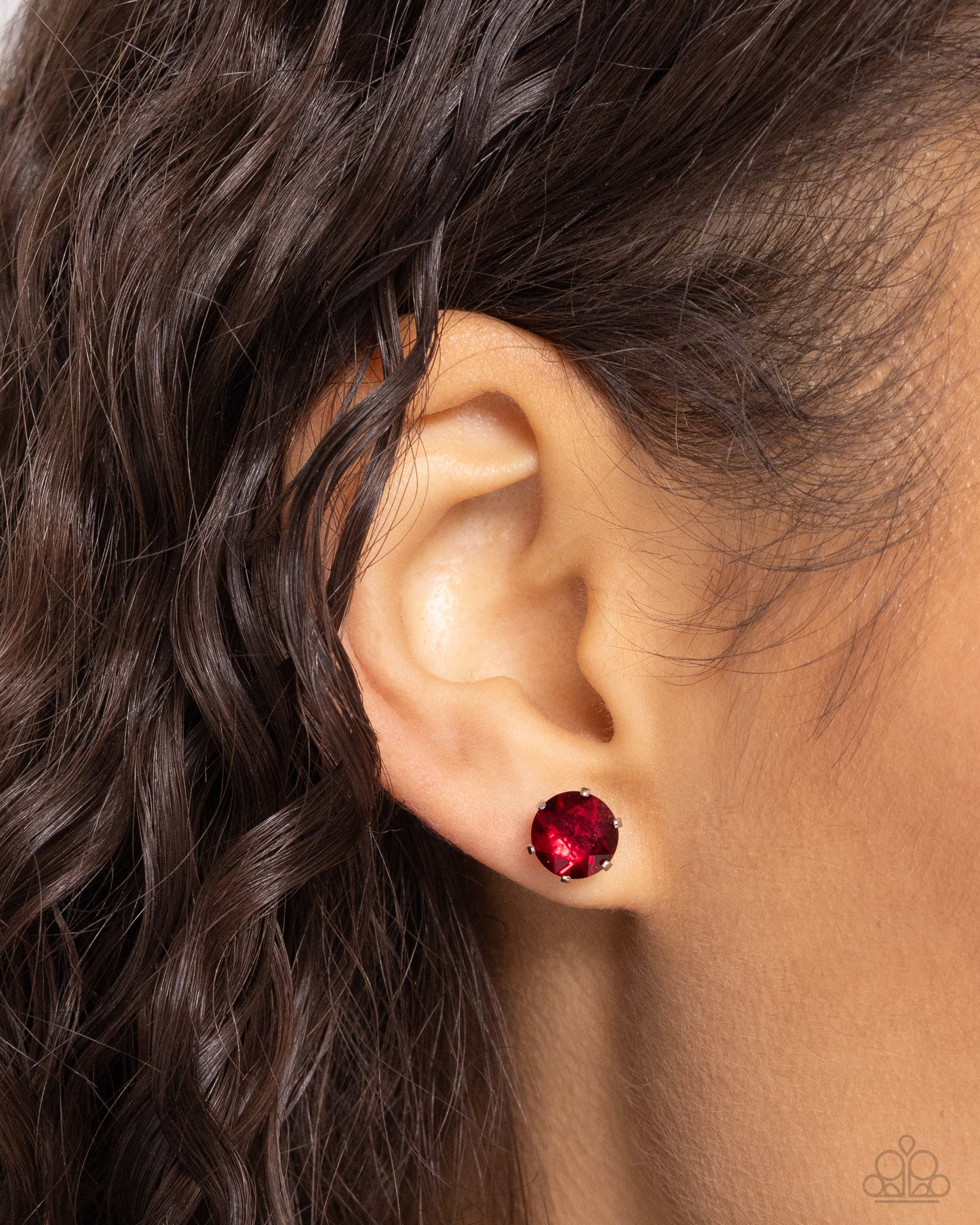 Birthstone Beauty - Red Necklace and Breathtaking Birthstone Red Earring Set (January)
