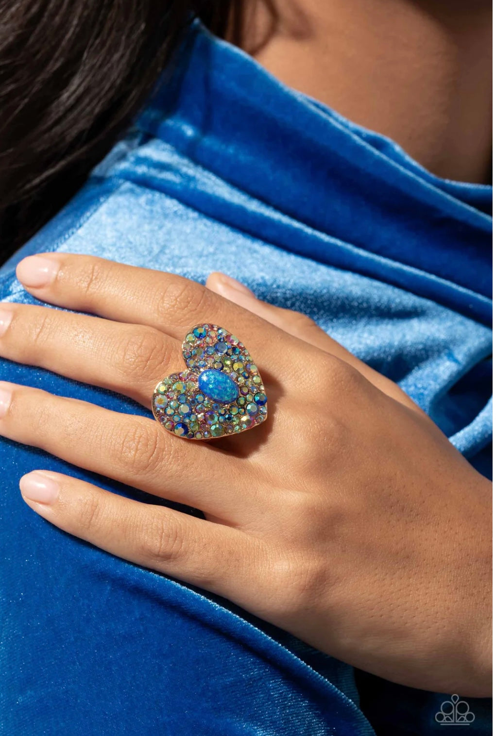 Bejeweled Beau - Multi Blue - Paparazzi Ring