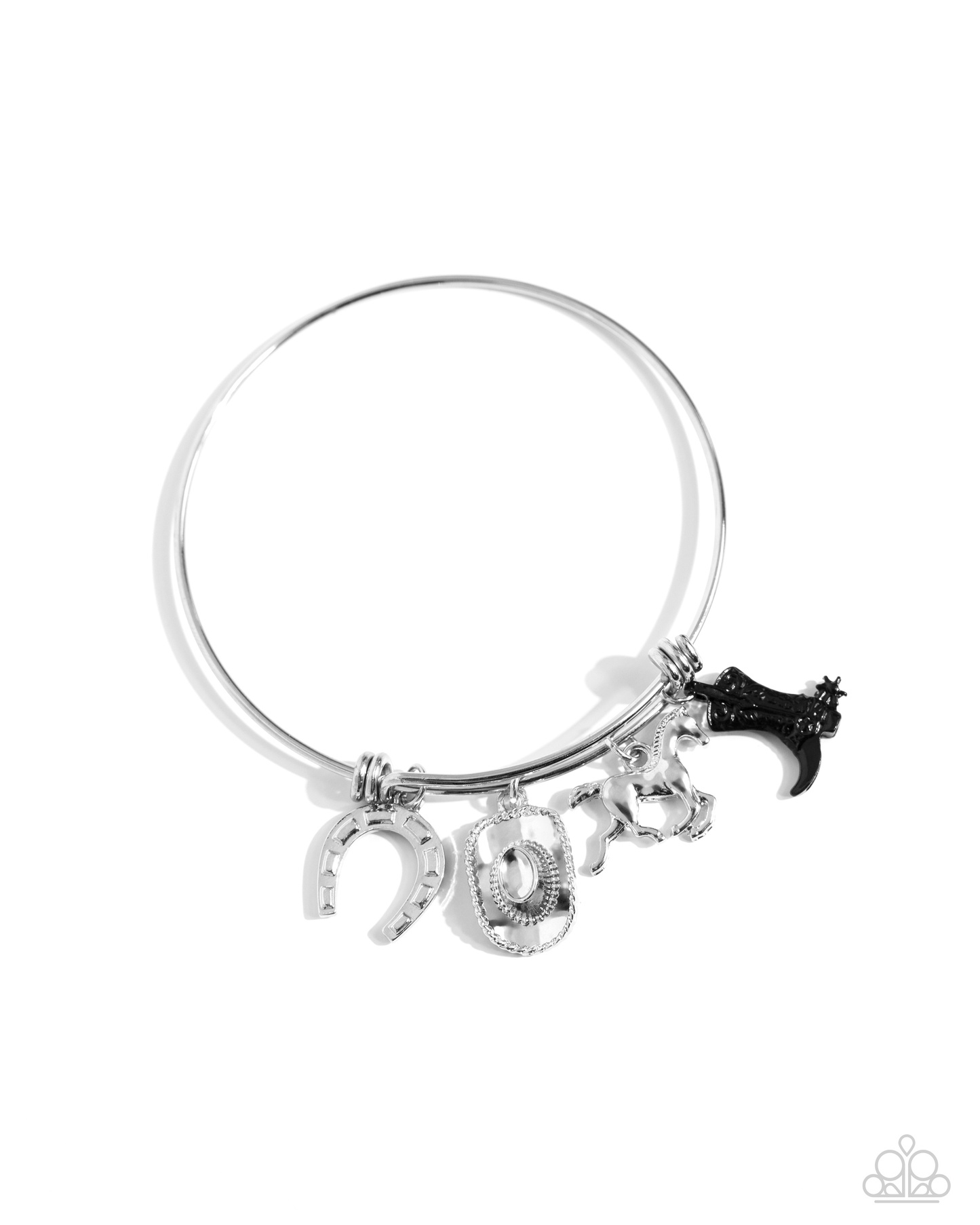 Boot Scootin Bravado - Black - Necklace, Rodeo Royalty Black Earrings and Western Waltz Black Bracelet Sets