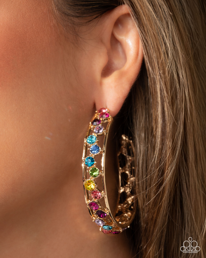 Scattered Sophistication - Multi - Paparazzi Earrings