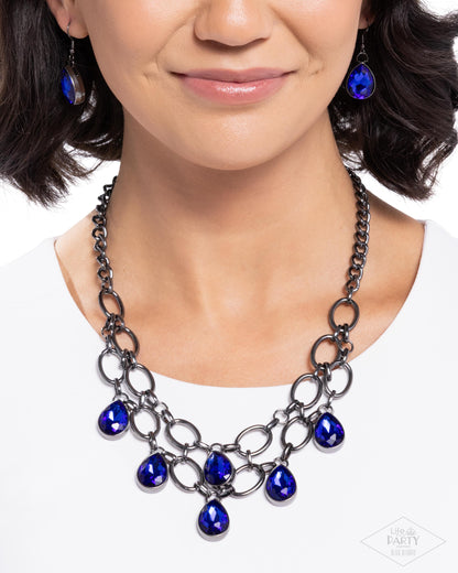 Show-Stopping Shimmer - Blue - Paparazzi Necklace