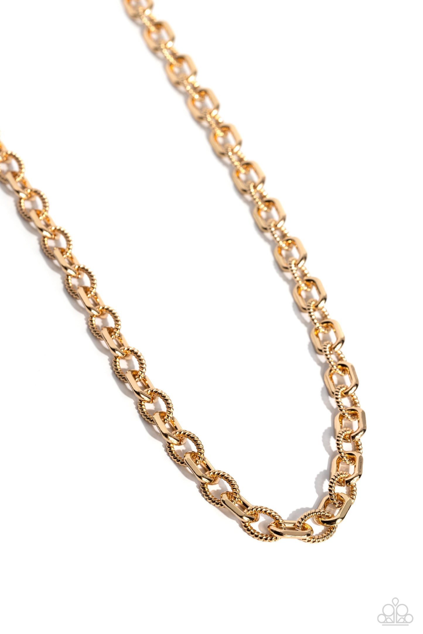 Modern Motorhead - Gold Necklace and Double Clutch - Gold Bracelet