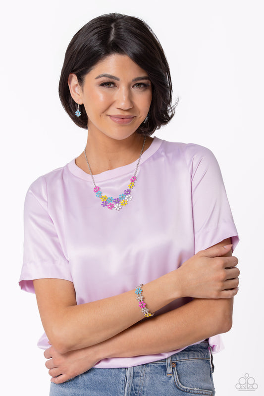 Floral Fever - Multi - Paparazzi Necklace and Floral Fair - Multi Bracelet - Paparazzi Bracelet