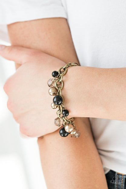 The Grit Crowd - Black - Paparazzi Necklace and Grit and Glamour - Black - Paparazzi Bracelet Set