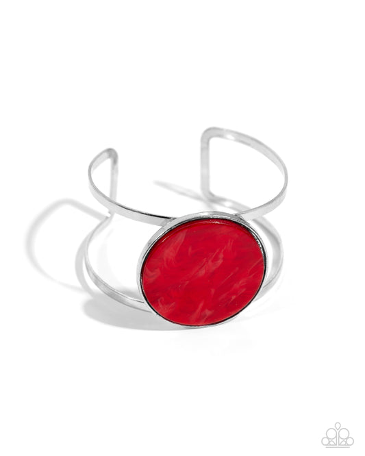 Colorful Cosmos - Red - Paparazzi Cuff Bracelet