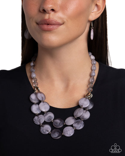 Beach Day Demure - Silver - Paparazzi Necklace