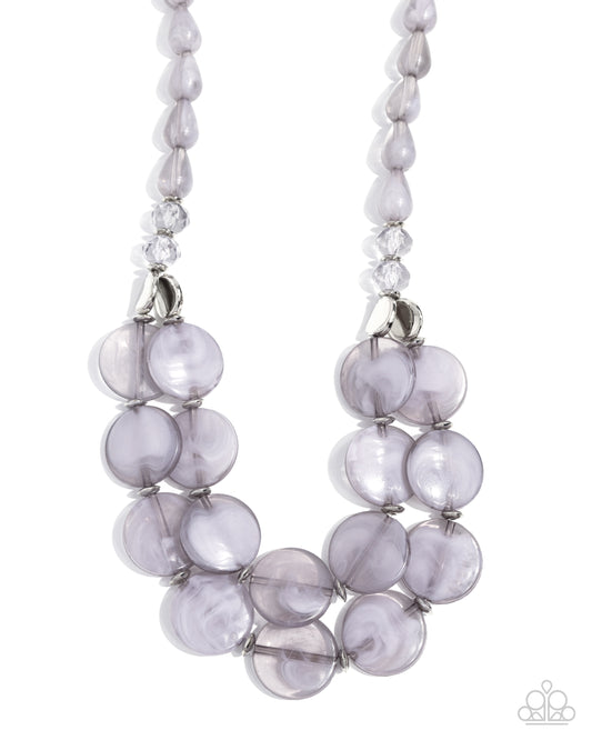 Beach Day Demure - Silver - Paparazzi Necklace