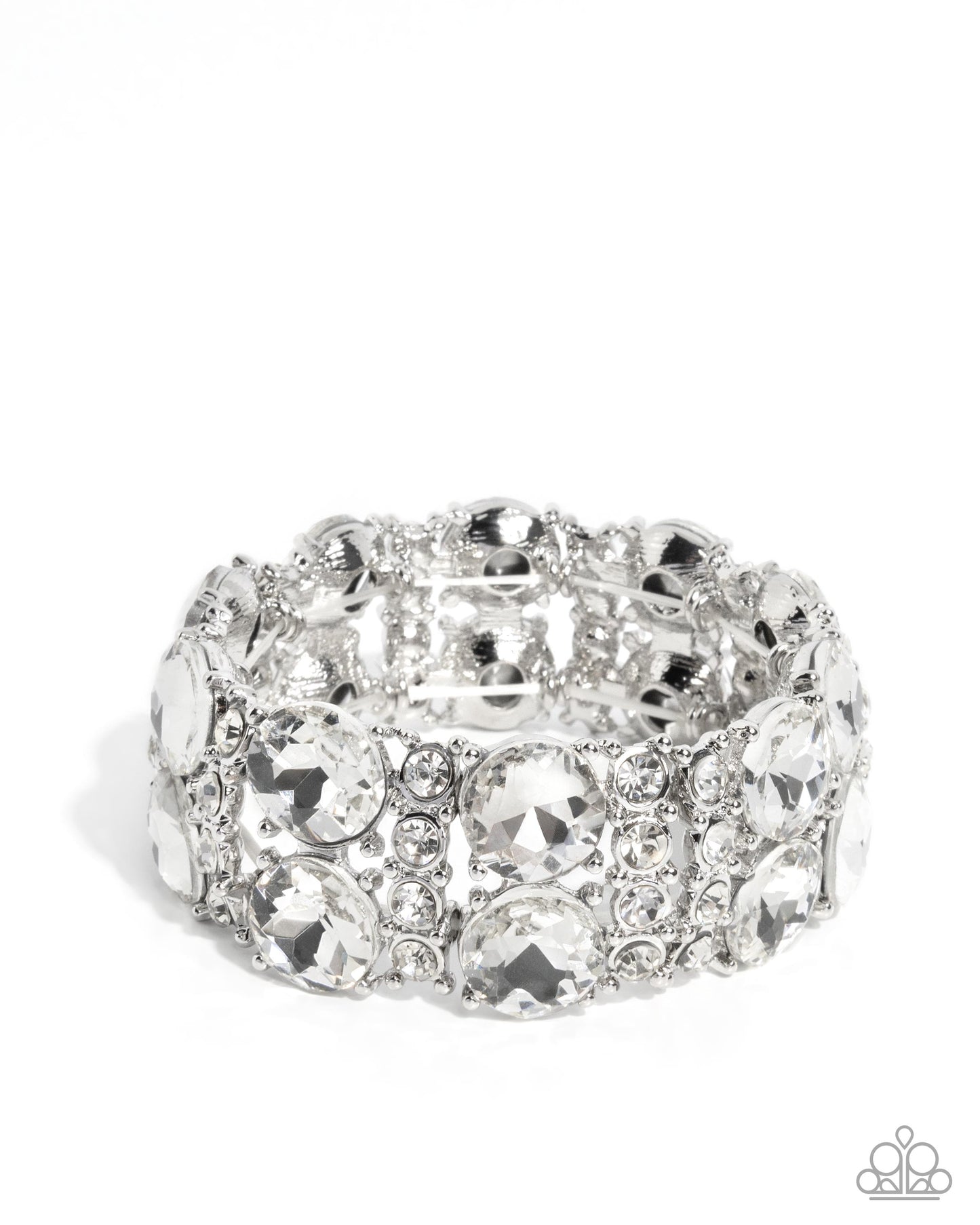 Exact Elegance - White - Paparazzi Bracelet