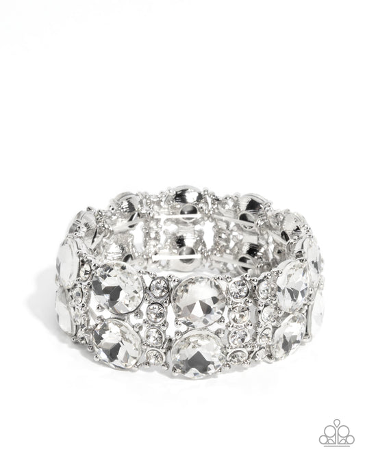 Exact Elegance - White - Paparazzi Bracelet