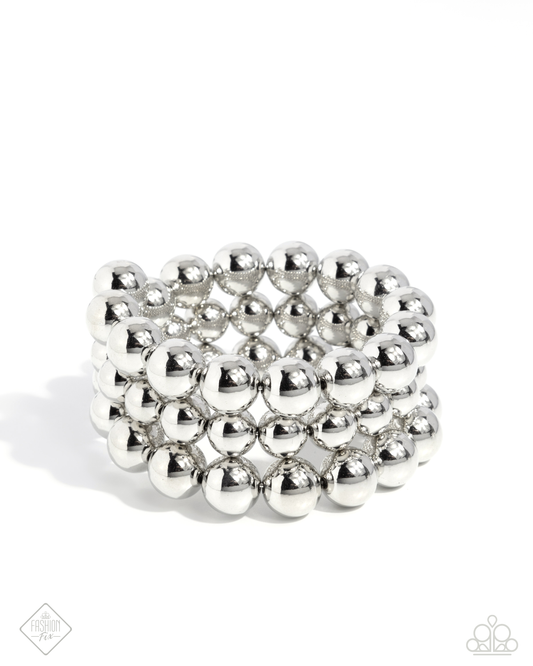 Refreshing Raindrops - Silver Paparazzi Bracelet