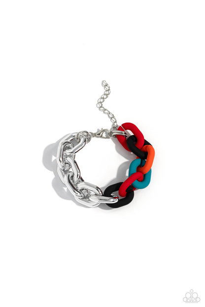 Contrasting Couture - Black Necklace and Candid Contrast Black Bracelet Set