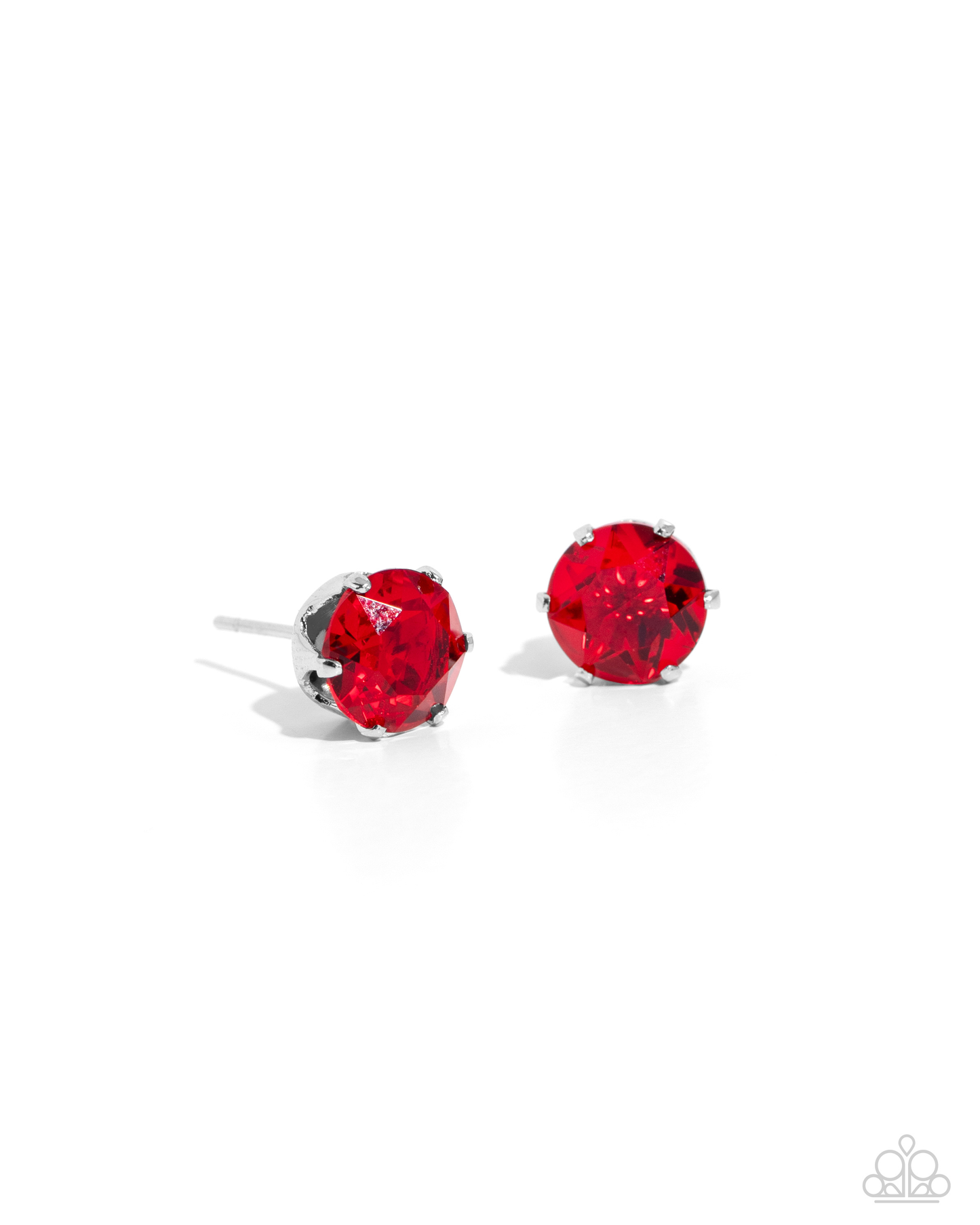 Birthstone Beauty - Red Necklace and Breathtaking Birthstone Red Post Earrings(July)
