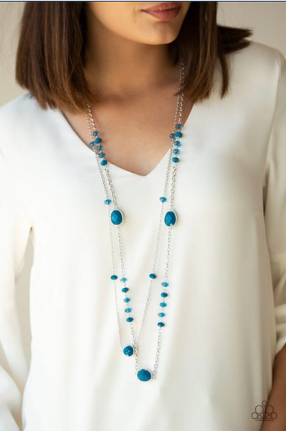 Dazzle the Crowd - Blue Necklace