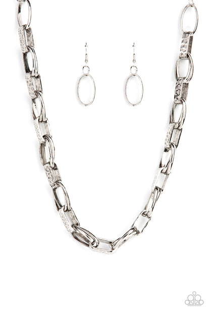 Motley In Motion - Silver - Paparazzi Necklace