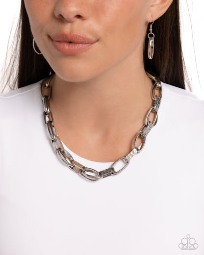 Motley In Motion - Silver - Paparazzi Necklace