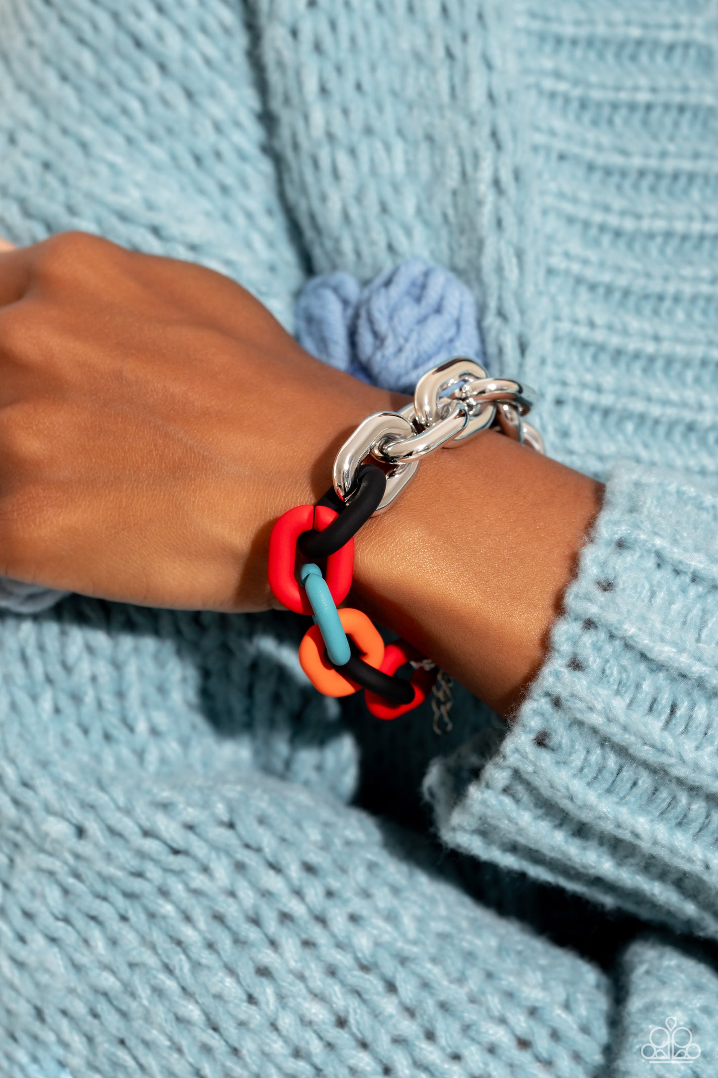 Contrasting Couture - Black Necklace and Candid Contrast Black Bracelet Set
