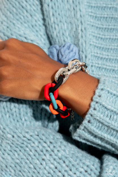 Contrasting Couture - Black Necklace and Candid Contrast Black Bracelet Set