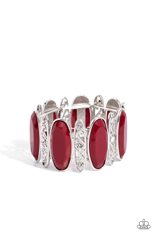 Saturated Sparkle - Red - Paparazzi Bracelet