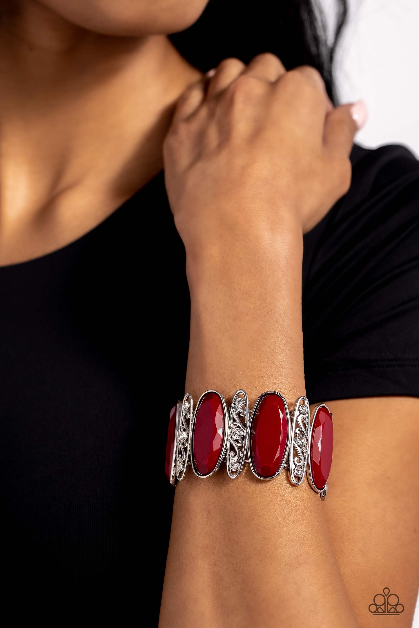 Saturated Sparkle - Red - Paparazzi Bracelet