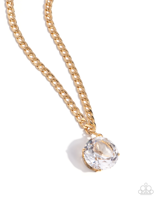 Musings State of Mind - Gold Paparazzi Necklace