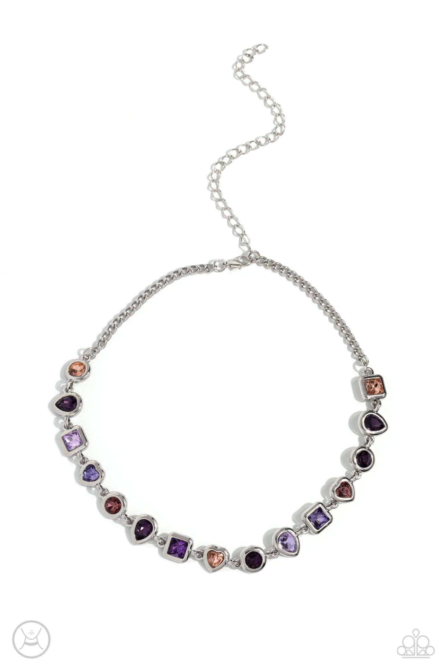 Abstract Admirer - Purple and Actively Abstract - Purple Necklace and Bracelet Set